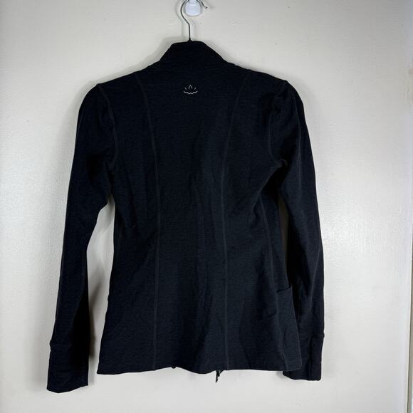 Beyond Yoga Jacket Womens Size XS Black‎ Off Set Zipper Athletic Running USA - Picture 7 of 12